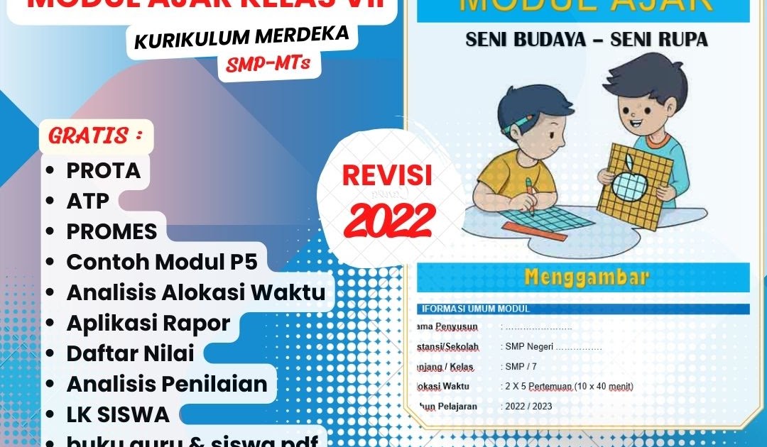 modul ajar seni rupa kelas 7 kurikulum merdeka revisi 2022/2023